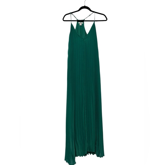 Bar III Green Pleated Maxi Dress - Picture 3 of 5